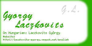 gyorgy laczkovits business card