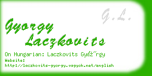 gyorgy laczkovits business card